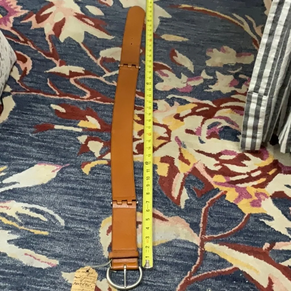 Theory leather belt RARE Italian leather luxury Belt brass handmade Italy‎ S M